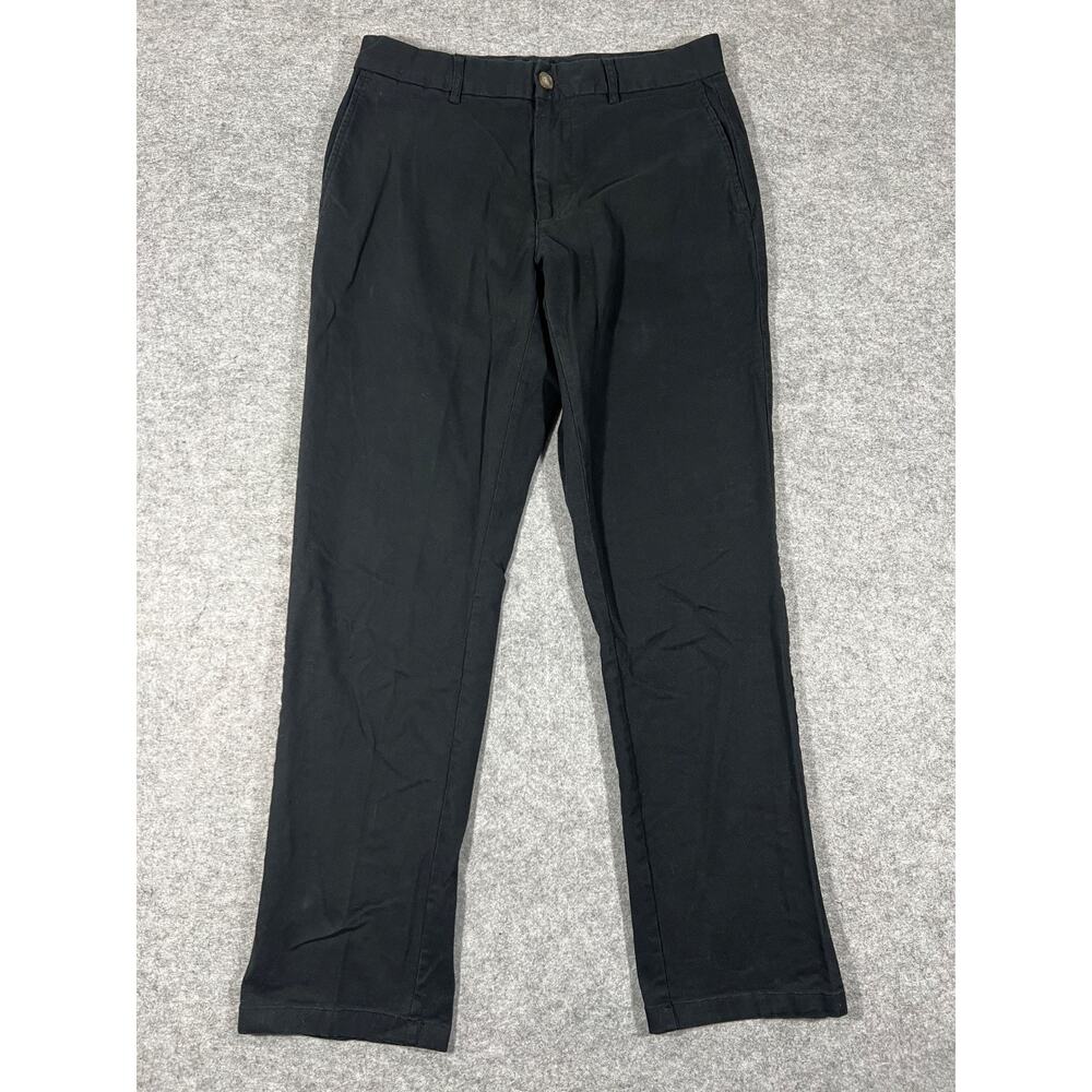 Old Navy Straight Built-In Flex Chino Pants Mens 30x32 Black Casual Stretch